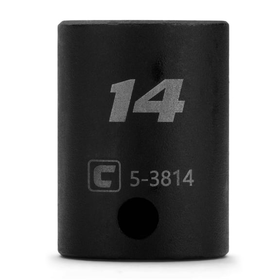 Capri Tools 14 mm Shallow Impact Socket, 3/8-Inch Drive, 12-Point, Metric