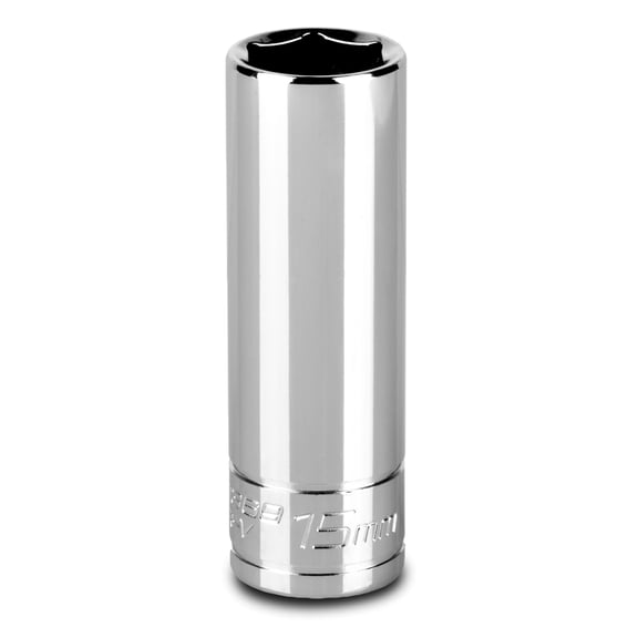 Capri Tools 15 mm Deep Socket, 3/8-Inch Drive, 6-Point, Metric