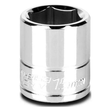 Capri Tools 15 mm Shallow Socket, 1/4-Inch Drive, 6-Point, Metric