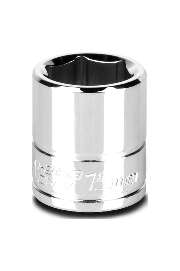 15 mm Shallow Socket, 1/4-Inch Drive, 6-Point, Metric