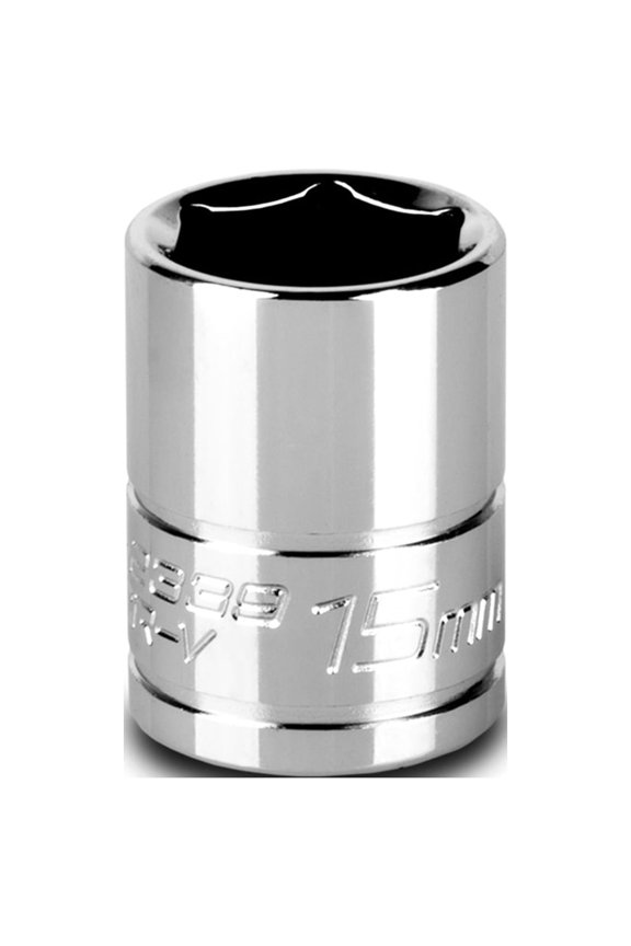 15 mm Shallow Socket, 3/8-Inch Drive, 6-Point, Metric