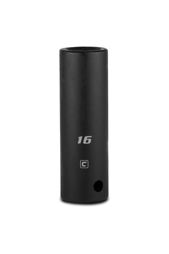 16 mm deep impact socket, 1/2-inch drive, 6-point, metric