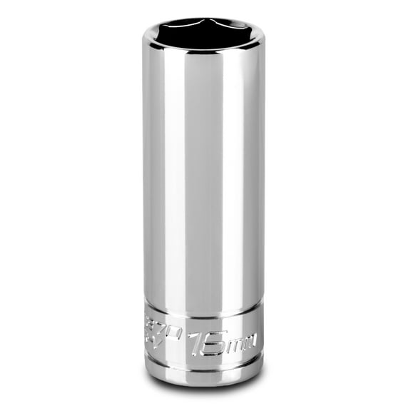 capri tools 12 mm deep socket, 3/8-inch drive, 6-point, metric