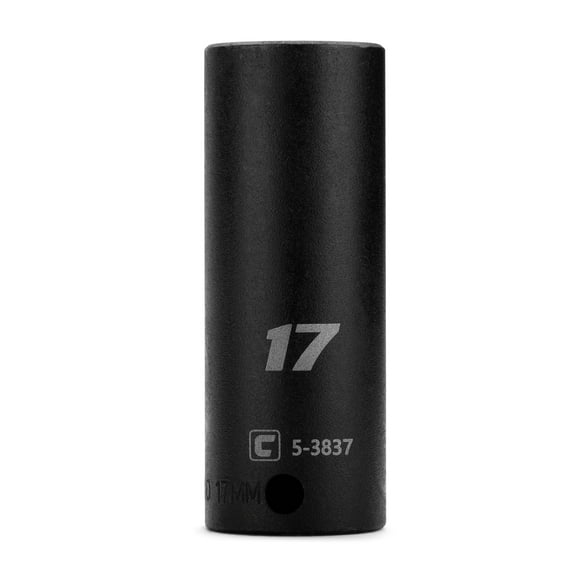Capri Tools 17 mm Deep Impact Socket, 3/8-Inch Drive, 12-Point, Metric