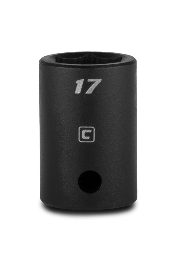 17 mm Shallow Impact Socket, 1/2-Inch Drive, 6-Point, Metric