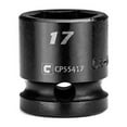 thumbnail image 1 of Capri Tools 17 mm Stubby Impact Socket, 1/2 in. Drive, 6-Point, Metric, CP55417, 1 of 3