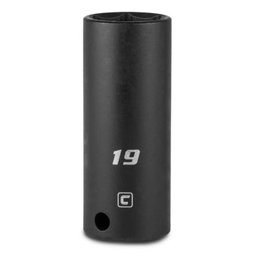 Capri Tools 19 mm Deep Impact Socket, 3/8-Inch Drive, 6-Point, Metric