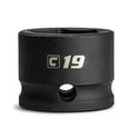 thumbnail image 1 of Capri Tools 19 mm Stubby Impact Socket, 3/8 in. Drive, 6 Point, Metric, 1 of 7