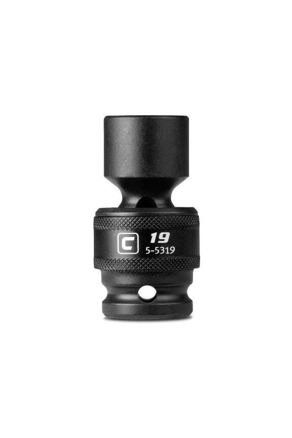 19 mm Universal Impact Socket, 1/2-Inch Drive, 6-Point, Metric