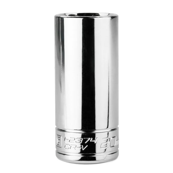 Capri Tools 20 mm Deep Socket, 3/8-Inch Drive, 6-point, Metric