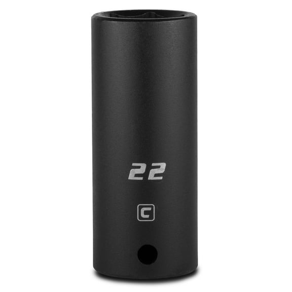 Capri Tools 22 mm Deep Impact Socket, 1/2-Inch Drive, 6-Point, Metric