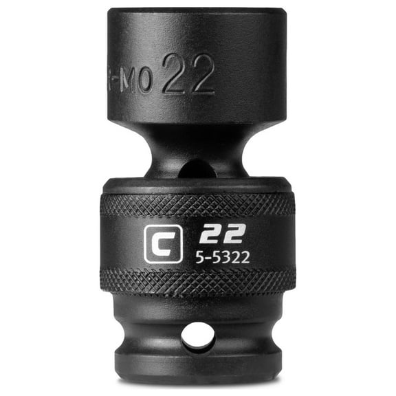 Capri Tools 22 mm Universal Impact Socket, 1/2-Inch Drive, 6-Point, Metric