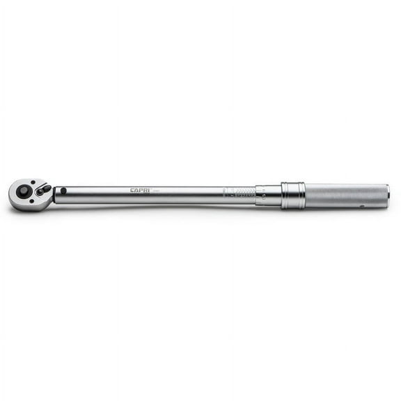 Capri Tools 31201 10-80 Foot Pound Industrial Torque Wrench, 3/8", Matte Chrome