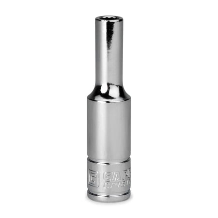 Capri Tools 4.5 mm Deep Socket, 1/4 in. Drive, 12-point, Metric