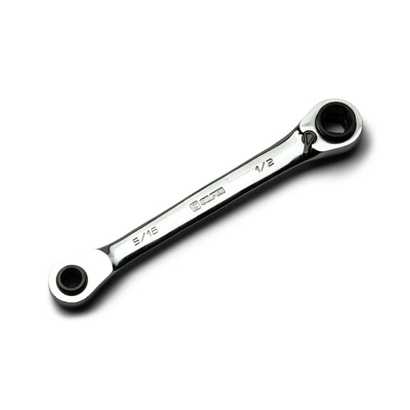 Capri Tools 4-in-1 120-Tooth Box End Reversible Ratcheting Wrench, 5/16, 3/8, 7/16, 1/2 in., SAE