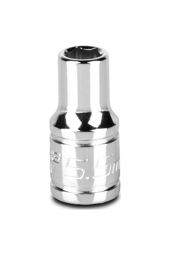 8 mm shallow socket, 1/4-inch drive, 6-point, metric