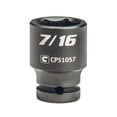 thumbnail image 1 of Capri Tools 7/16-Inch Shallow Impact Socket, 1/4-Inch Drive, 6-Point, SAE, 1 of 5