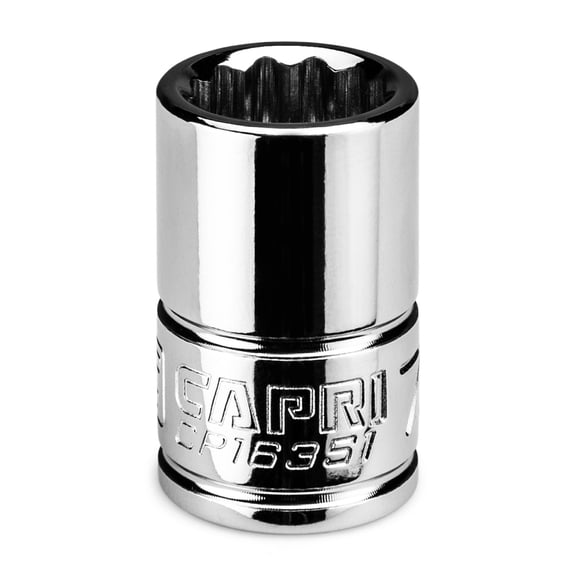 Capri Tools 7/16 in. Shallow Socket, 3/8 in. Drive, 12-point, SAE