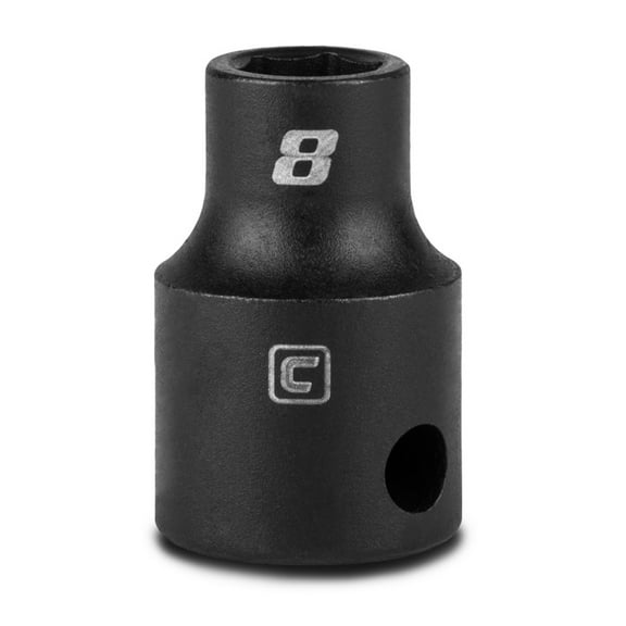 Capri Tools 8 mm Shallow Impact Socket, 3/8-Inch Drive, 6-Point, Metric