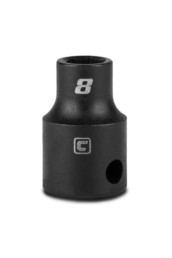 8 mm Shallow Impact Socket, 3/8-Inch Drive, 6-Point, Metric