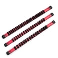 thumbnail image 1 of Capri Tools Aluminum Socket Rail Set, 1/4", 3/8" and 1/2" Drive, 17" Long, Red, 3-Piece Rail with 58 Socket Clips, 1 of 7