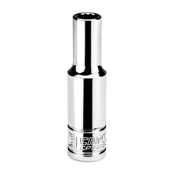 Capri Tools Deep Socket, 3/8 in. Drive, 12-point, Metric