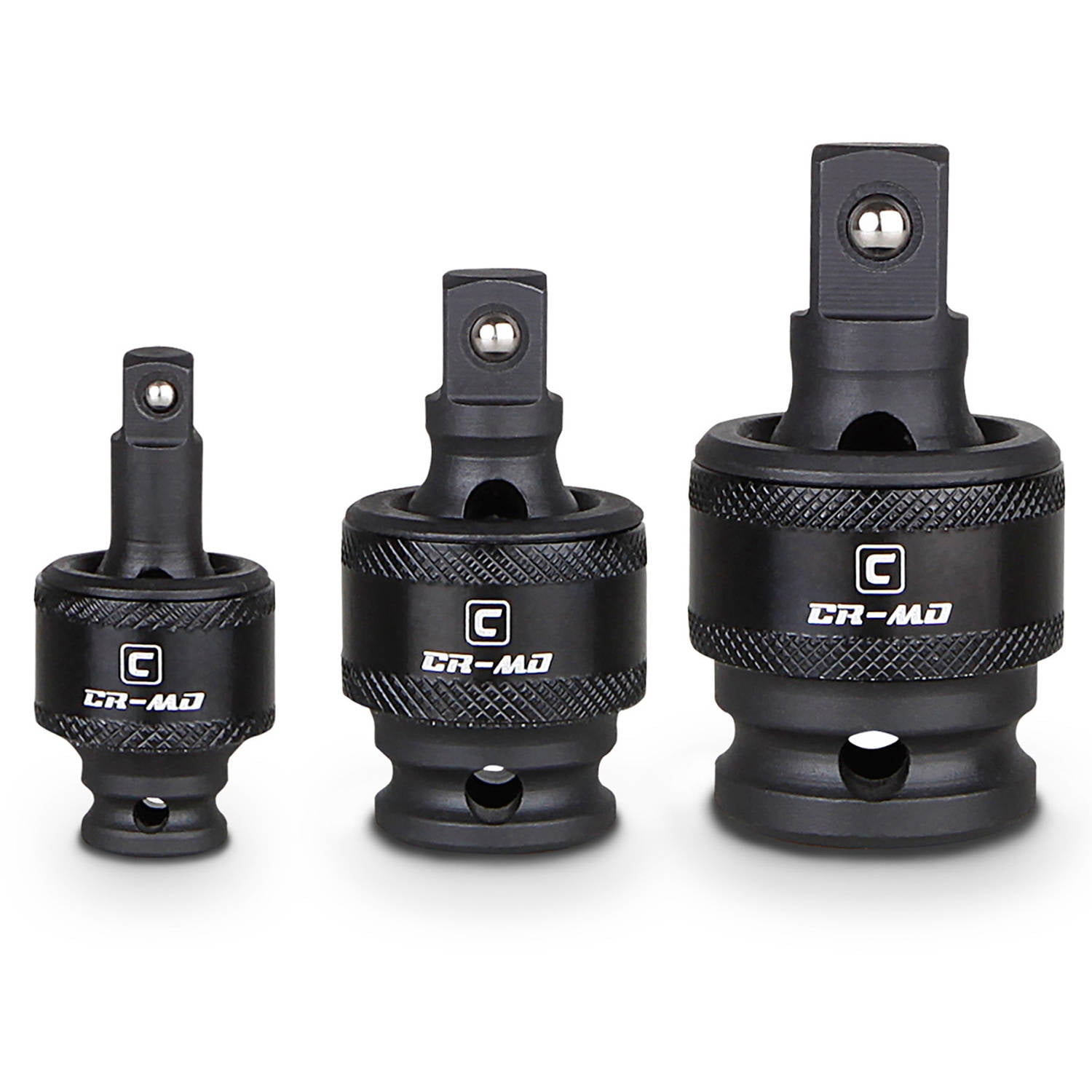 3-Piece Universal Impact Joint Socket Set - 1/4", 3/8", 1/2" Drive