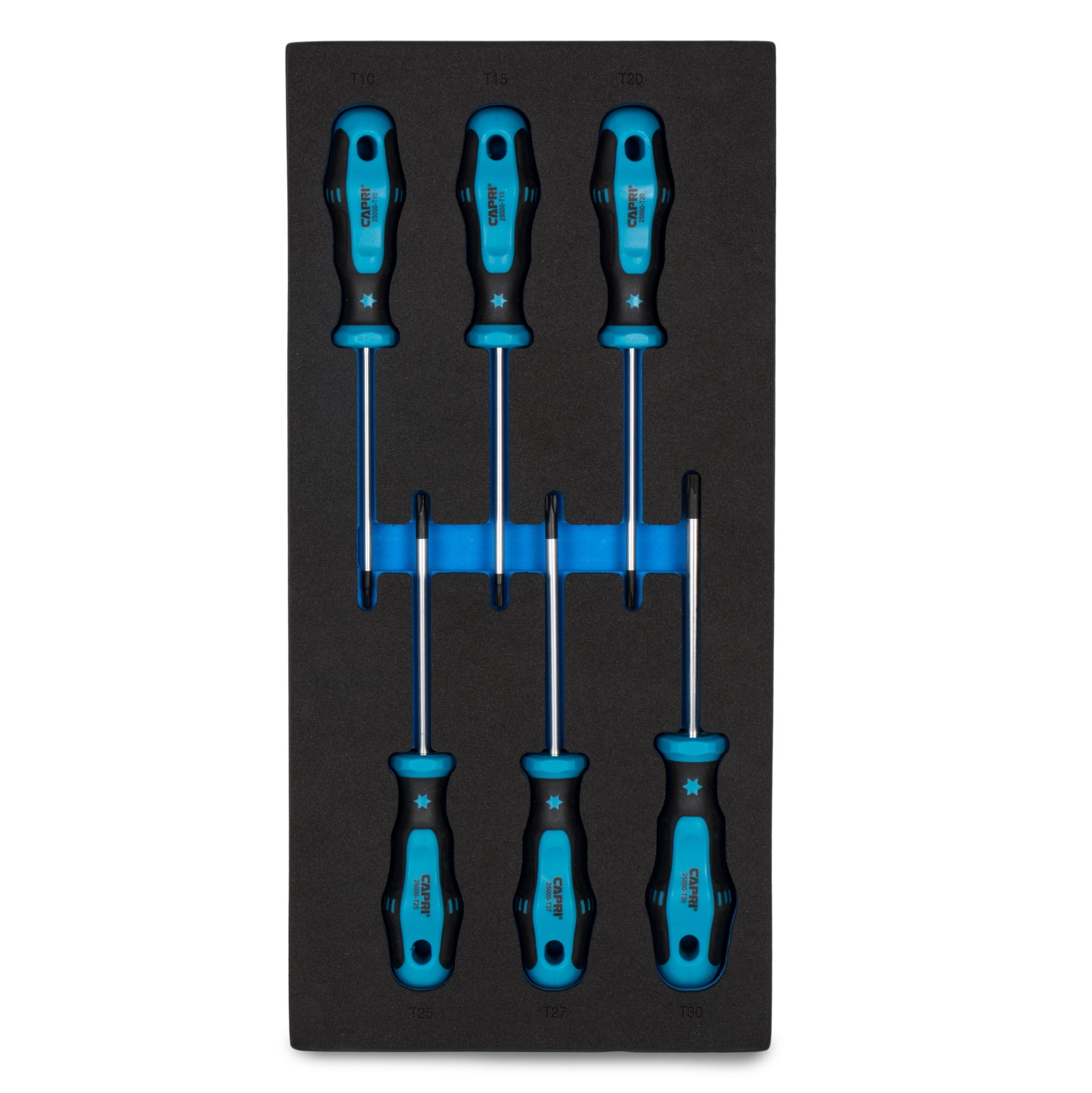 Capri Tools Kontour Star Screwdriver Set, 6-Piece with The Mechanics Tray