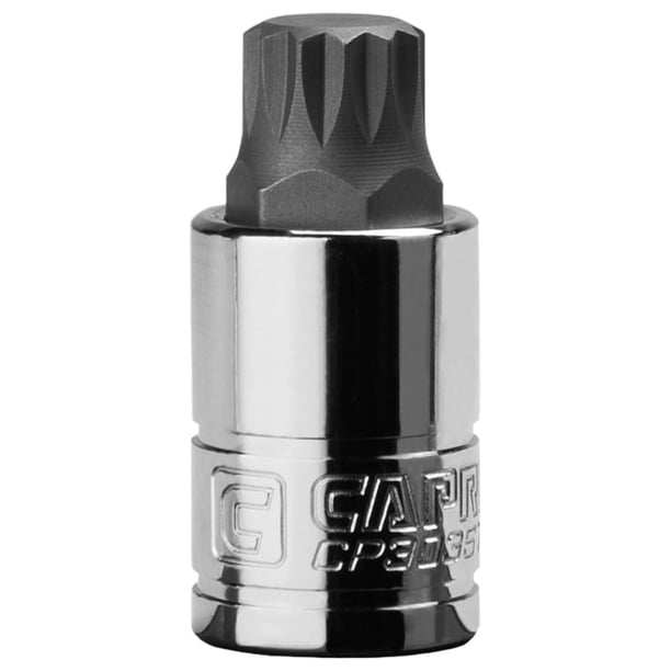Capri Tools Stubby XZN 12 mm Triple Square Bit Socket for European