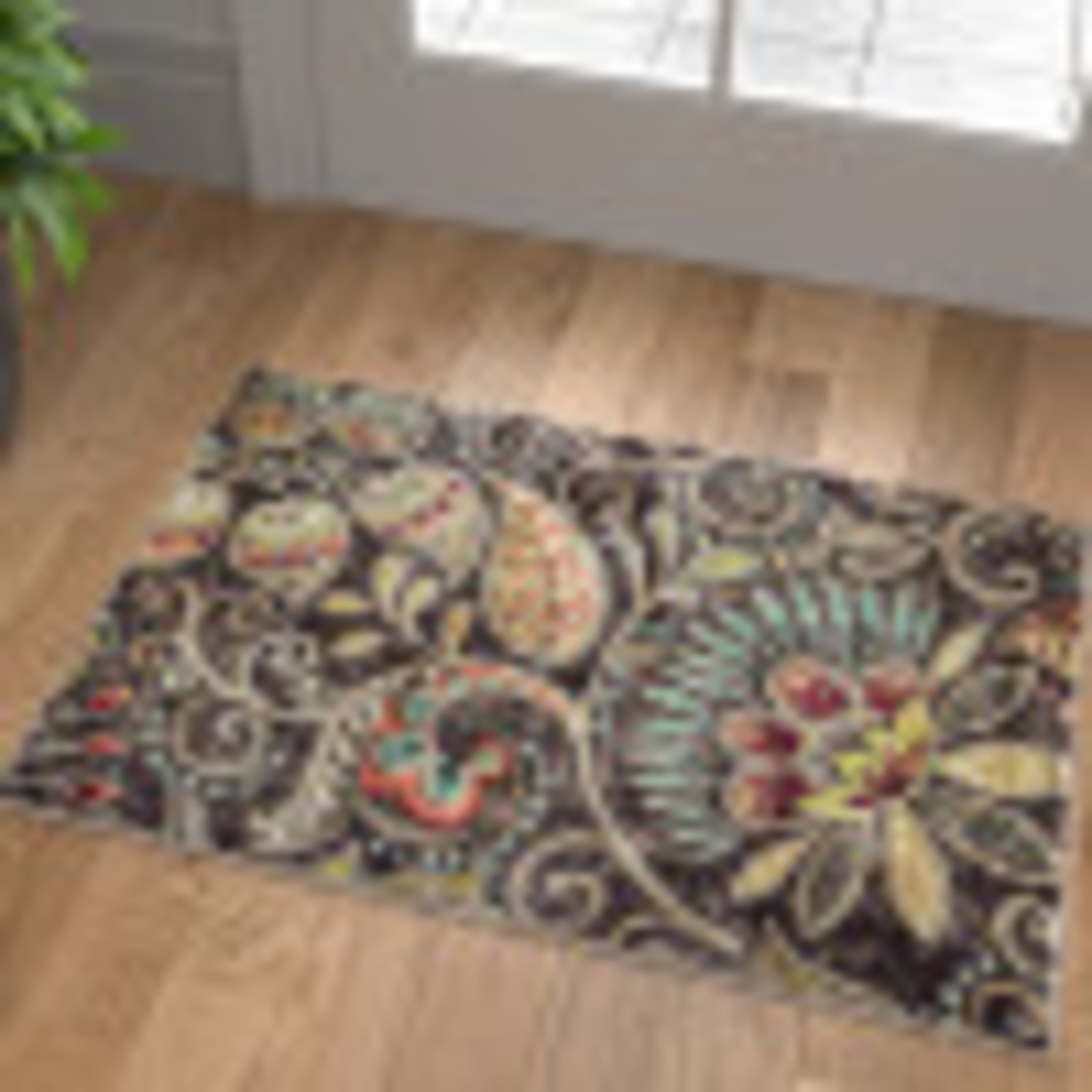 Capri Transitional 2' x 3' Brown and Beige Polypropylene Indoor Area Rug