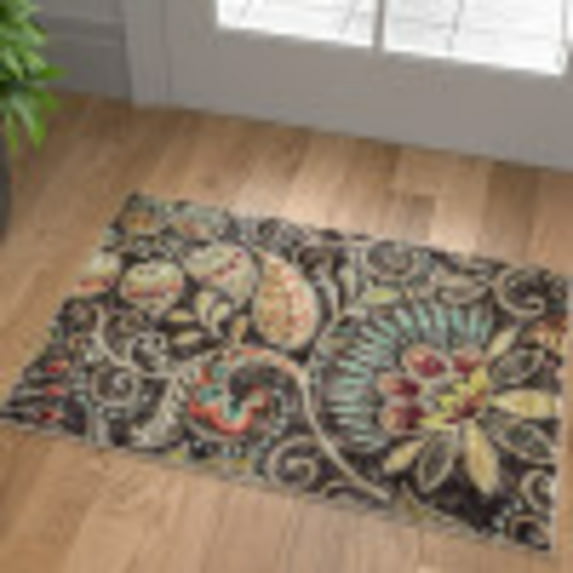 Capri Transitional 2' x 3' Brown and Beige Polypropylene Indoor Area Rug