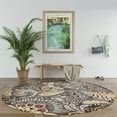 thumbnail image 1 of Capri Transitional 5' Round Brown and Beige Polypropylene Indoor Area Rug, 1 of 8