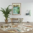 thumbnail image 1 of Capri Transitional 5' Round Ivory and Beige Polypropylene Indoor Area Rug, 1 of 8