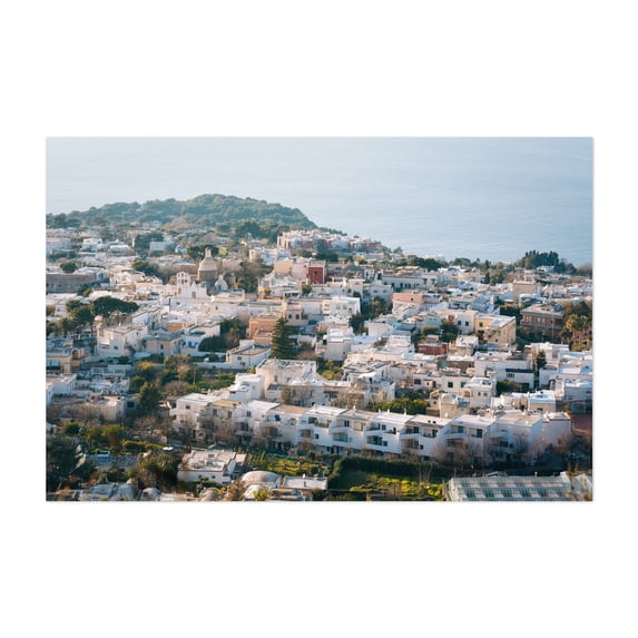 Capri Views 04 - Capri Campania Italy Photography Mediterranean Coastal Cityscape Architecture Seaside Travel Poster Scenic Unframed Wall Art Print 16 x 24 inches