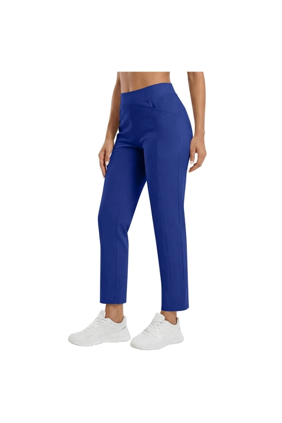 Capri Yoga Pants for Women Stretch High Waisted Loose Fit Cropped Leggings Tummy Control Yoga Pants with Pockets