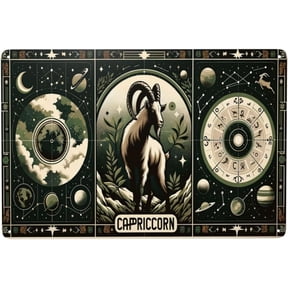 Capricorn Constellation Vintage Tin Sign Celestial Metal Wall Art Rustic Horoscope Decor for Home or Office 12x8 Inch