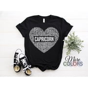 Capricorn Facts Traits Horoscope Zodiac Astrological Sign Love T-Shirt, Born On December 22 - January 19 Gifts, Capricorn Birthday Present,