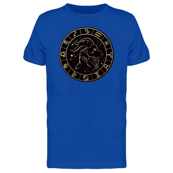 Capricorn Golden Zodiac Symbol Tee Men's -Image by Shutterstock