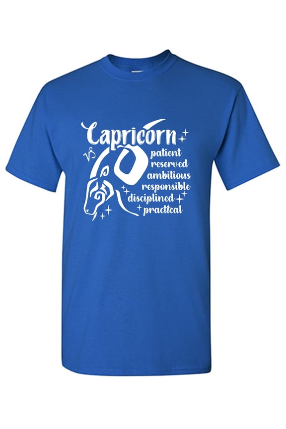 Capricorn Patient Reserved Ambitious Responsible Disciplined Practical Sarcastic Humor Graphic Tees Gift For Mens Novelty Funny T Shirt