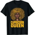 thumbnail image 1 of Capricorn Queen Black Woman Natural Hair African American T-Shirt, 1 of 5