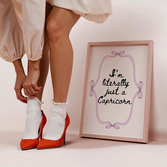 Capricorn Quote Art Poster Girly Zodiac Dorm Decor, Unframed Size 8x12