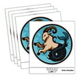 thumbnail image 1 of Capricorn Sea Goat Mythical Creature Car Window Bumper Water Bottle Phone Tablet Laptop Waterproof Vinyl Decal Sticker Set 5-Pack - Gloss Finish - 4.0", 1 of 7