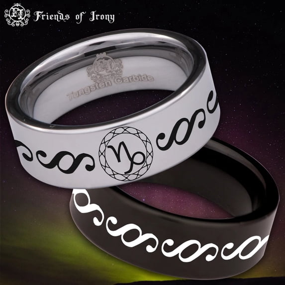 Capricorn Tungsten Carbide Ring