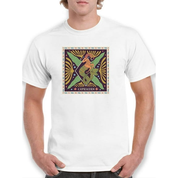 Capricorn Zodiac Ethnic T-Shirt Men -Image by Shutterstock, Male Large