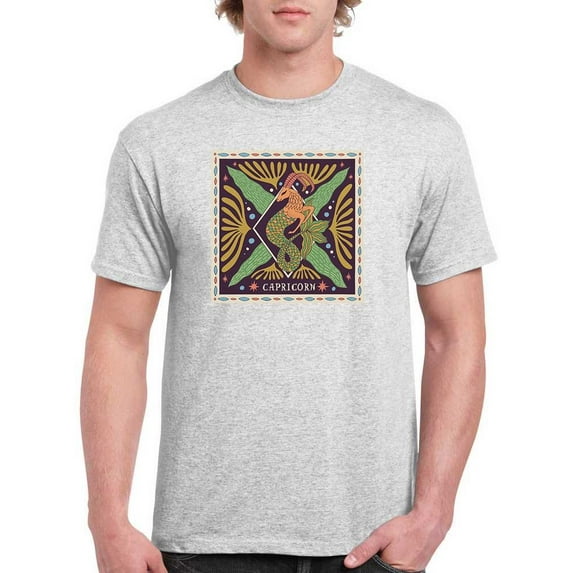 Capricorn Zodiac Ethnic T-Shirt Men -Image by Shutterstock, Male x-Large