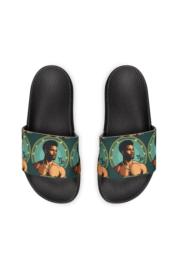 Capricorn Zodiac Men's PU Slide Sandals