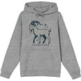 thumbnail image 1 of Capricorn Zodiac Sign Adult Heather Gray Long Sleeve Hoodie-XS, 1 of 6