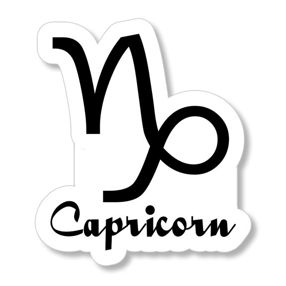 Capricorn Zodiac Sign Logo Car Astrological Astrology Vinyl Sticker Decal FC2