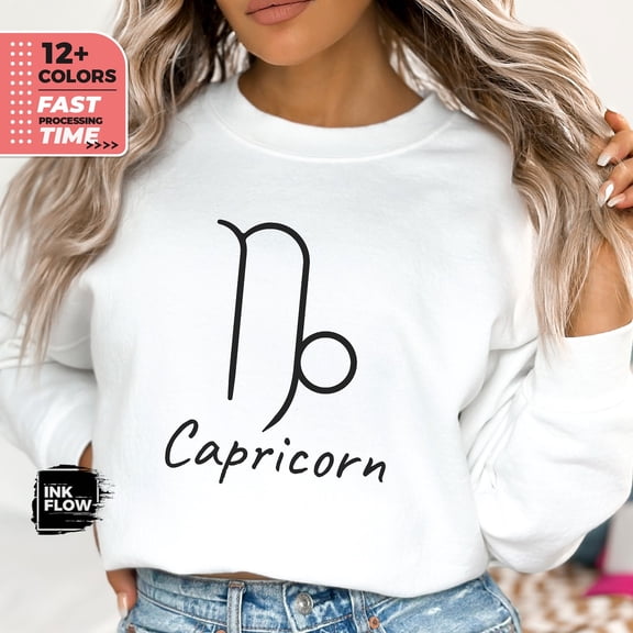 Capricorn Zodiac Sweatshirt, Birthday Capricorn Women, January Birthday Sweater, Crewneck Top, Astrology Capricorn Sweatshirt Gift SWEATSHIRT All Size S-5XL