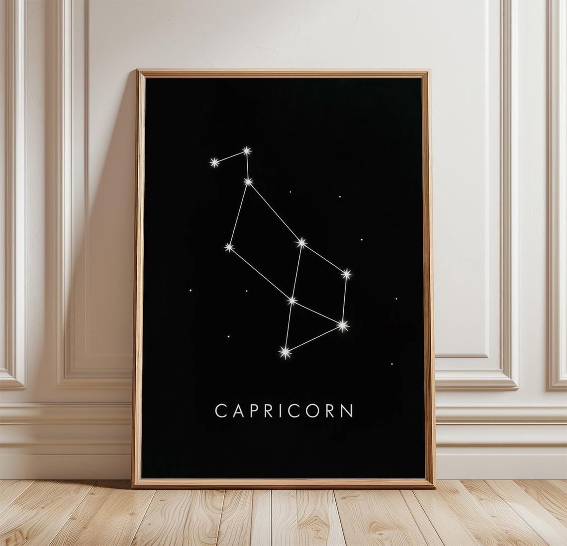 Capricorn Zodiac Wall Art Print, Astrology Artwork, Celestial Decor ...